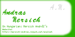 andras mersich business card